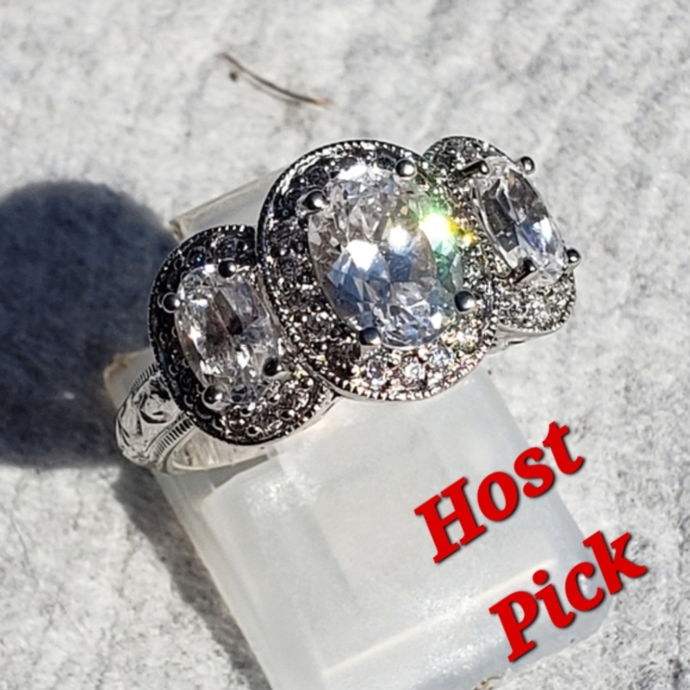 Host Pick Tacori Estate Absolute Trilogy Sterling Sulver Ring - Picture 2 of 7